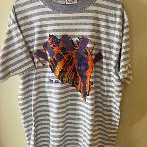 Purple Striped Vintage National Designer Shirt
